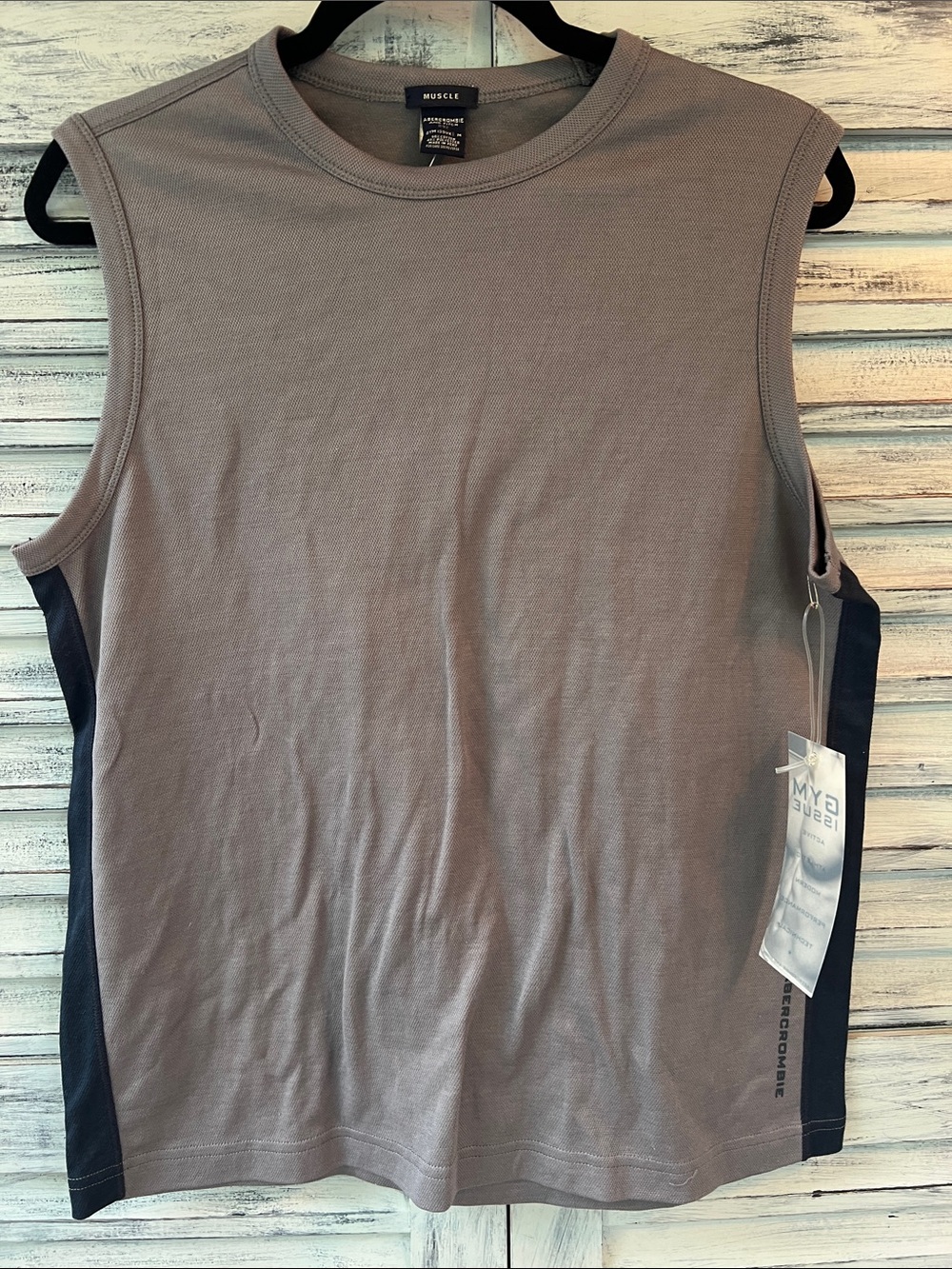 NWT- Abercrombie & Fitch Gray Muscle Gym Issue Tank Size M